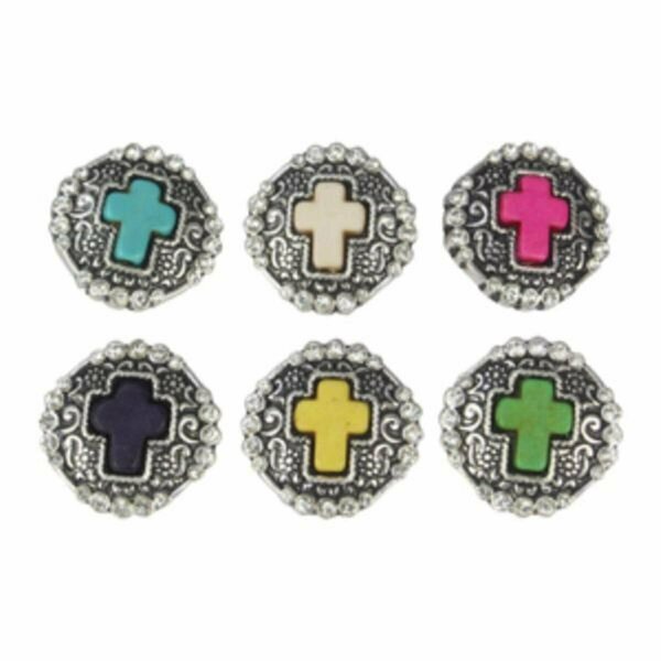 Youngs Cross Snaps, Assorted Color - 6 Piece 48207